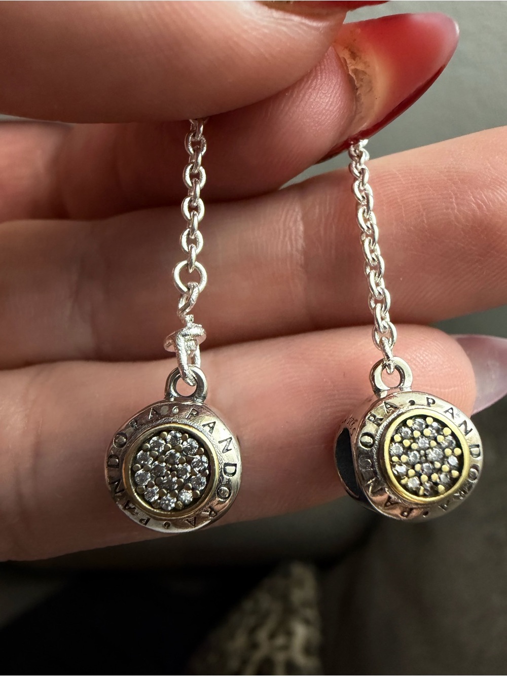 Pandora Two Tone Signature Pave Safety Chain